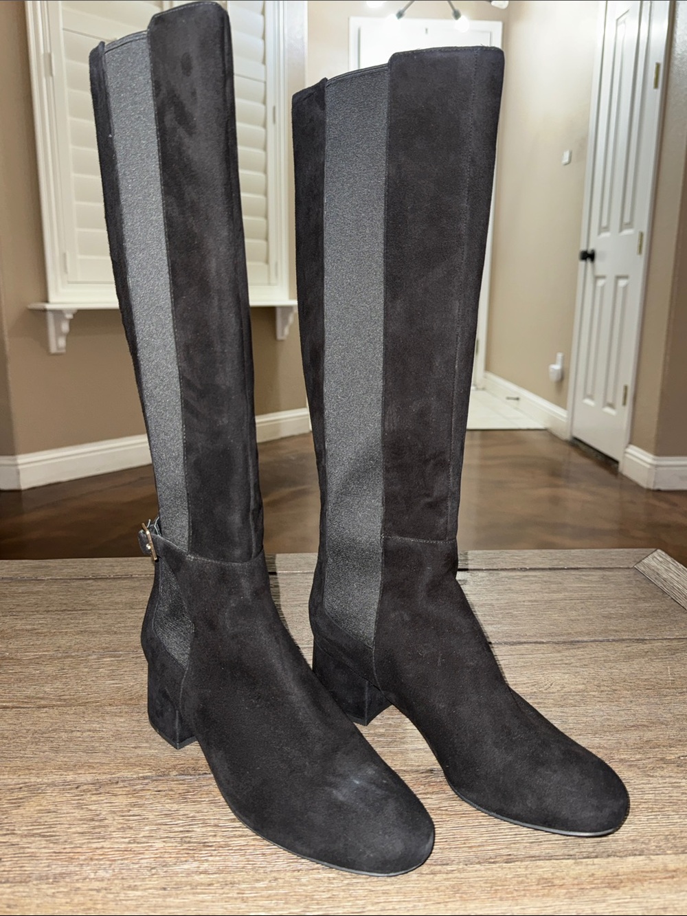 Cole Haan Avani Stretch Tall Boots Black Suede